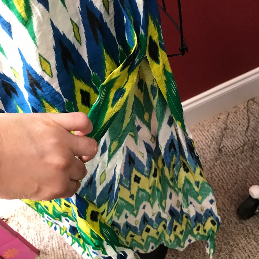MAXI STRAPLESS DRESS SIDE SLIT SZ large - Picture 3 of 3